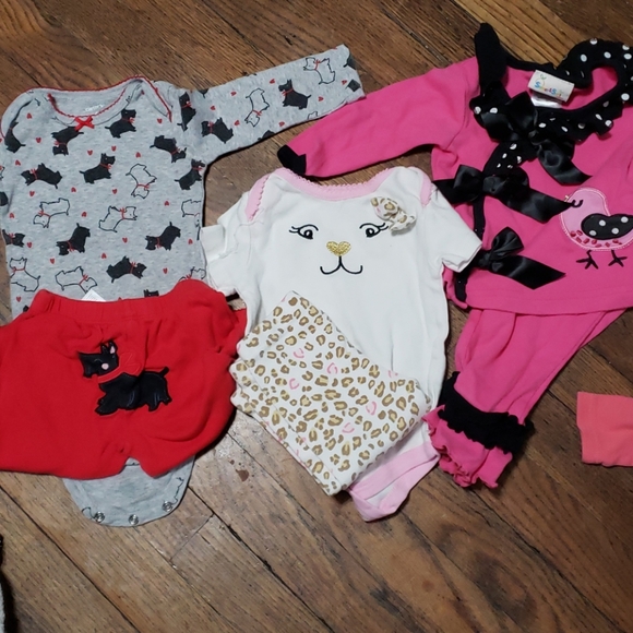 12 Baby Girl 3-6 Month Outfits - Picture 3 of 6